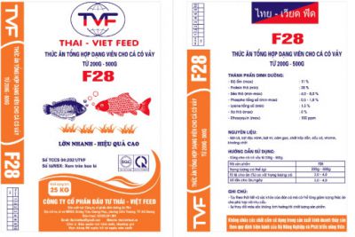 F28 Thức ăn tổng hợp dạng viên cho cá có vảy từ 200g - 500g trở lên